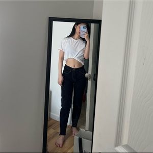 pacsun black straight leg jeans